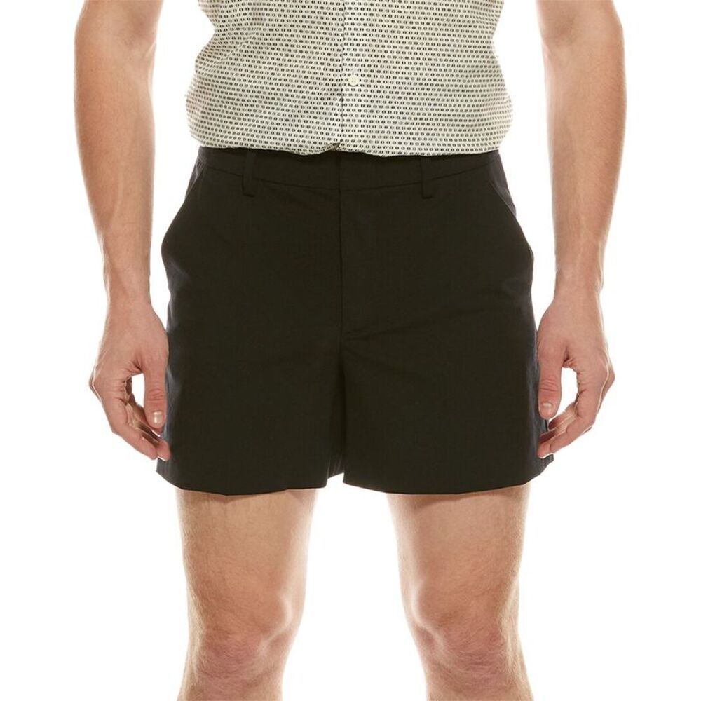Valentino Mens  Wool-Blend Short, Black
